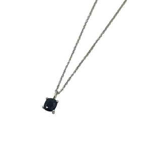 Sterling Silver Claw Set Australian Sapphire Necklace